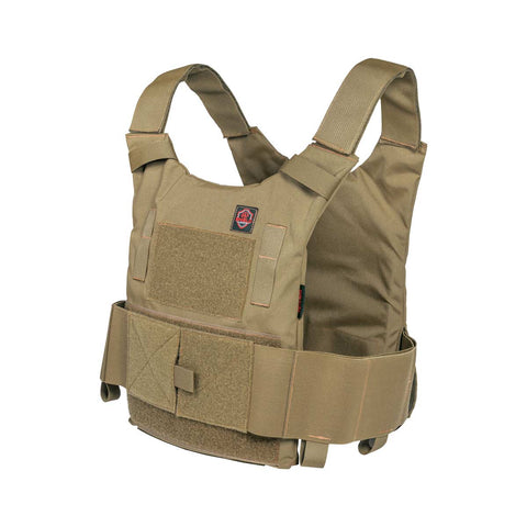 Husky Low-Profile Plate Carrier Vest in Coyote Brown – Durable, low-profile tactical vest built for speed and protection