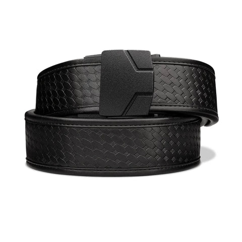 P2 Buckle Basketweave Patrol Duty Belt 2 inch with black Armortek outer belt and micro-adjustable buckle