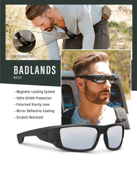 Badlands Wrap Neo-Lock Polarized Sunglasses