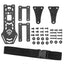 Black metal brackets, screws, and a belt on a white background with 'Kore' branding.