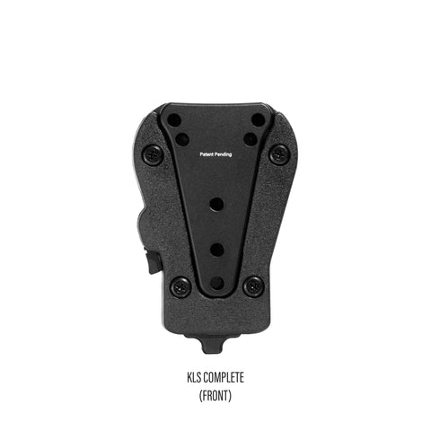 Black multi-tool on a white background