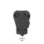 Black tactical holster on a white background