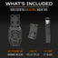 Kore Essentials adjustable mount mid components on a black background