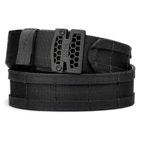 B1 Buckle Black MOLLE Battle Belt Kit – 1.75-inch adjustable tactical belt system with inner Velcro liner for law enforcement and military use