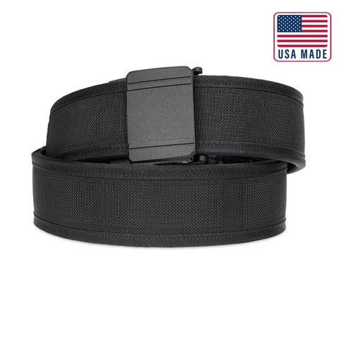 D1 Buckle Nylon Duty Belt – 2.25-inch heavy-duty tactical belt with a micro-adjustable track system for law enforcement, military, and security professionals.