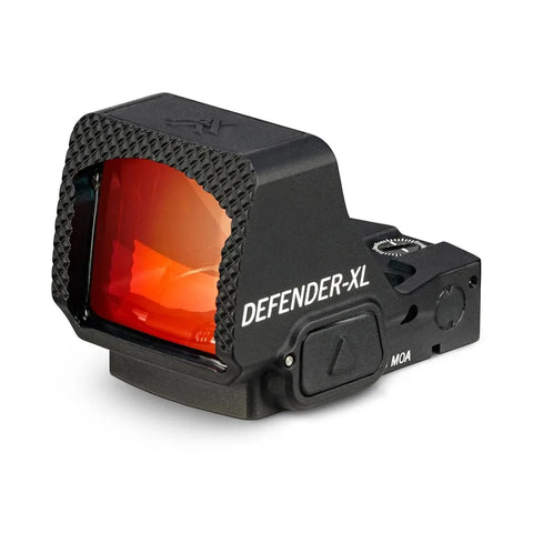 Side profile of Vortex Defender-XL Micro Red Dot showing durable chassis