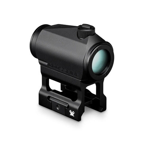 Bright 2 MOA red dot reticle view through Crossfire Red Dot sight