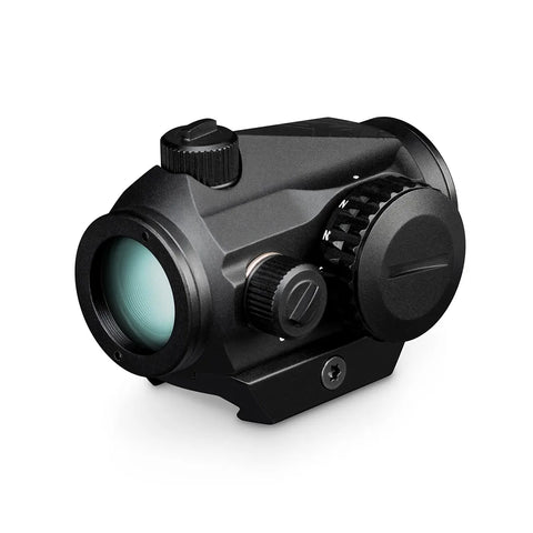 Black rifle scope on a white background