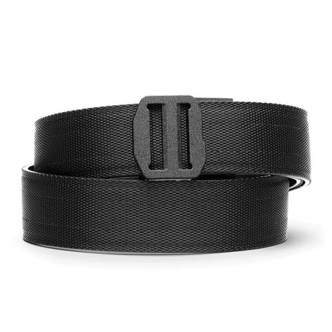 X7 Buckle Black Tactical Gun Belt – 1.5-inch heavy-duty belt designed for secure firearm carry and tactical applications.