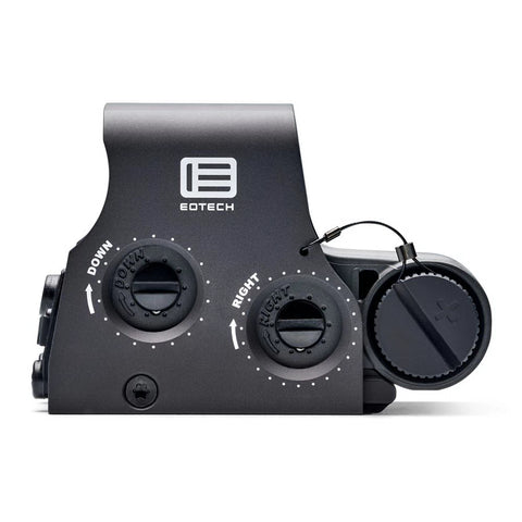 Black EOTECH device with adjustable knobs on a white background