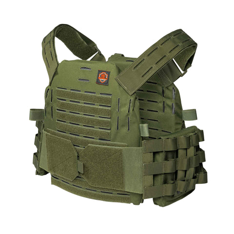 Lightweight Modular Plate Carrier Vest "Malinois" Front View (OD Green)