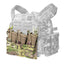 Plate carrier with magazine pouch multicolor front view